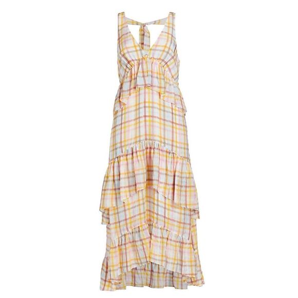 Cinq a Sept Astor White Multi Tiered Multi Dress NWT Size 14 - Picture 3 of 11